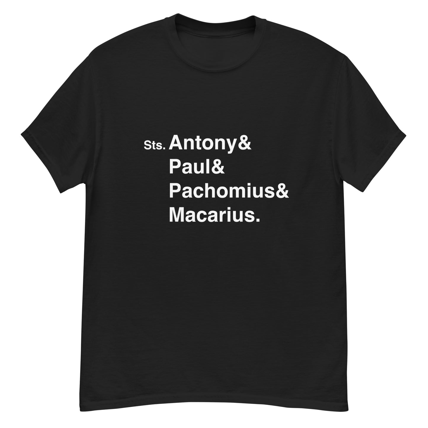 Desert Fathers Helvetica Names Men’s T-Shirt