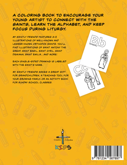 My Saintly Alphabet: A Creative Orthodox Coloring Book for Kids